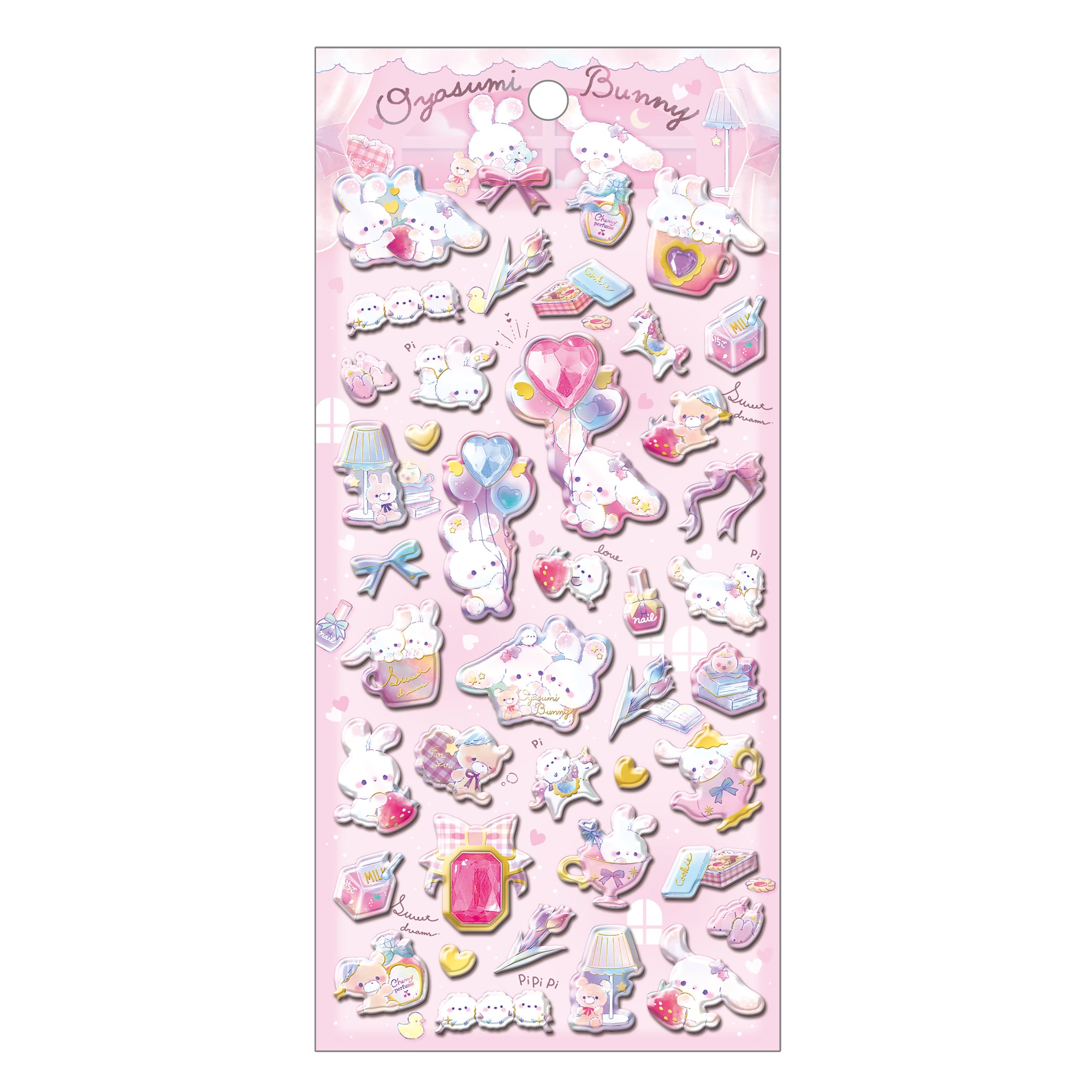 キンキララン　ラメスポンジシール プレミアムオーロラスポンジシール／おやすみバニー – Q-LiA Online Store