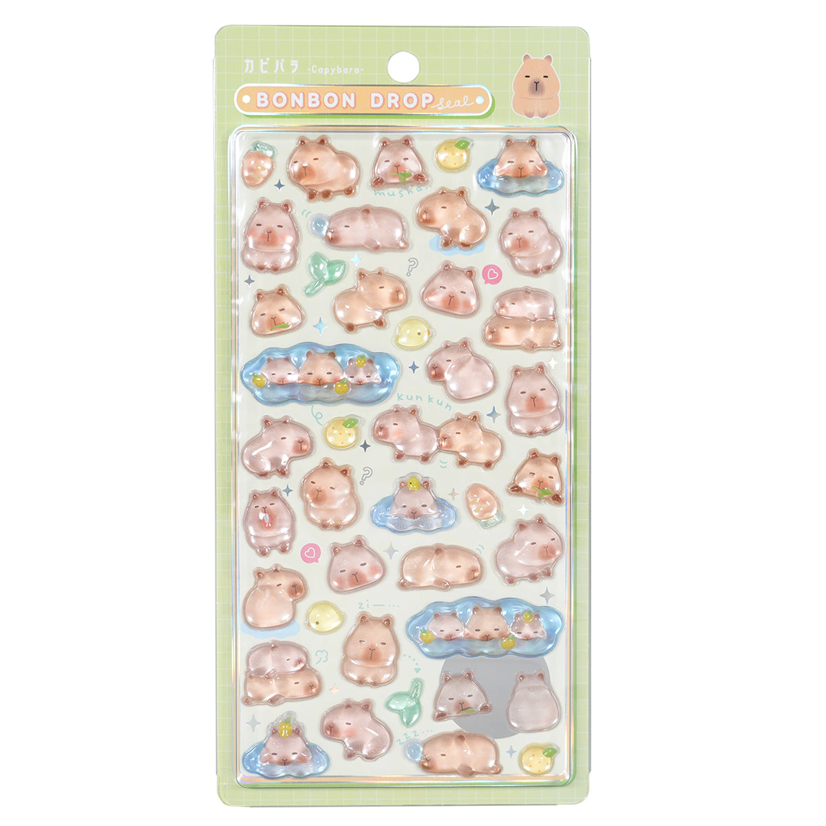 ボンボンドロップシール アニマル カピバラ