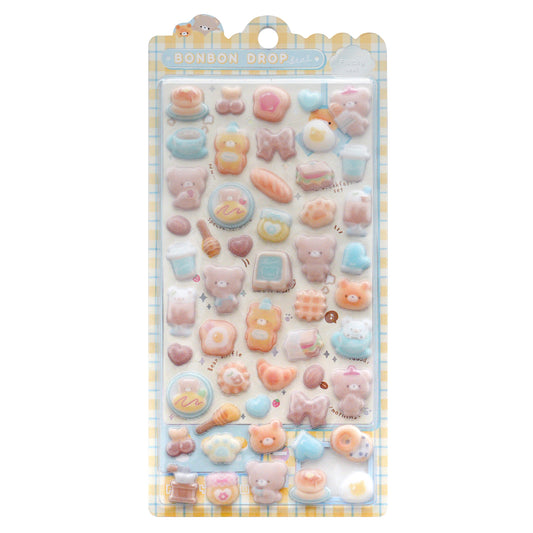 ふわふわドロップシール／くまかふぇわふわ
