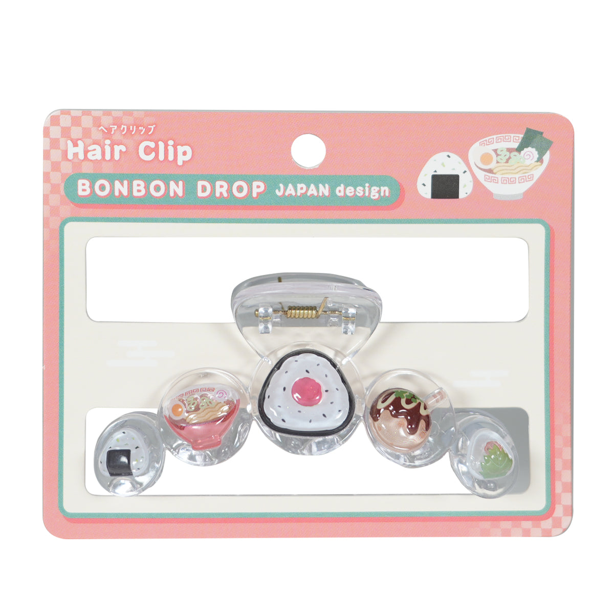 ヘアクリップ（5列）／和柄／日本食