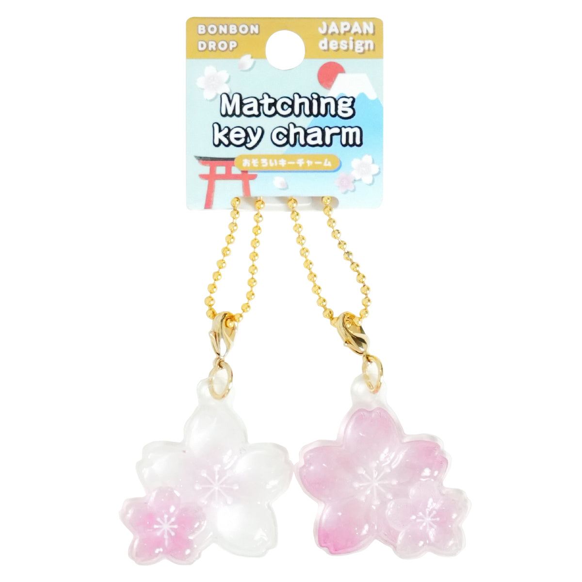 和柄　ボンボンドロップおそろいキーチャーム　桜A