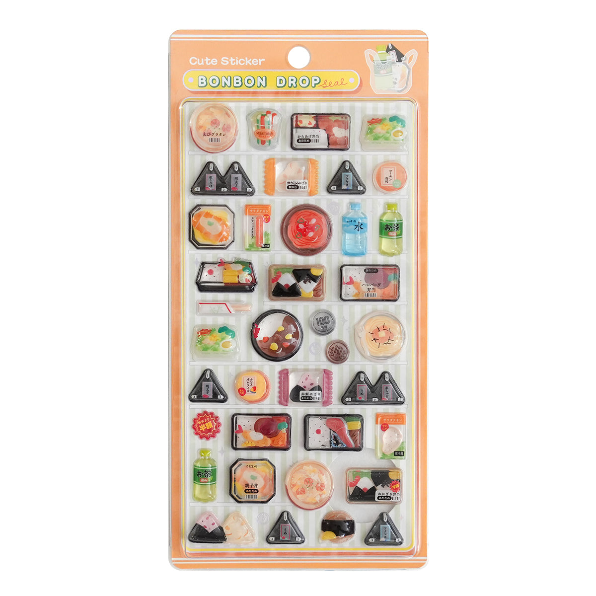 ボンボンドロップシール 和柄 おにぎり＆お弁当